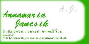 annamaria jancsik business card